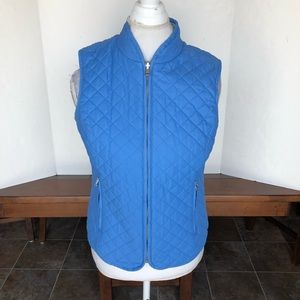 Vineyard Vines quilted reversible blue vest